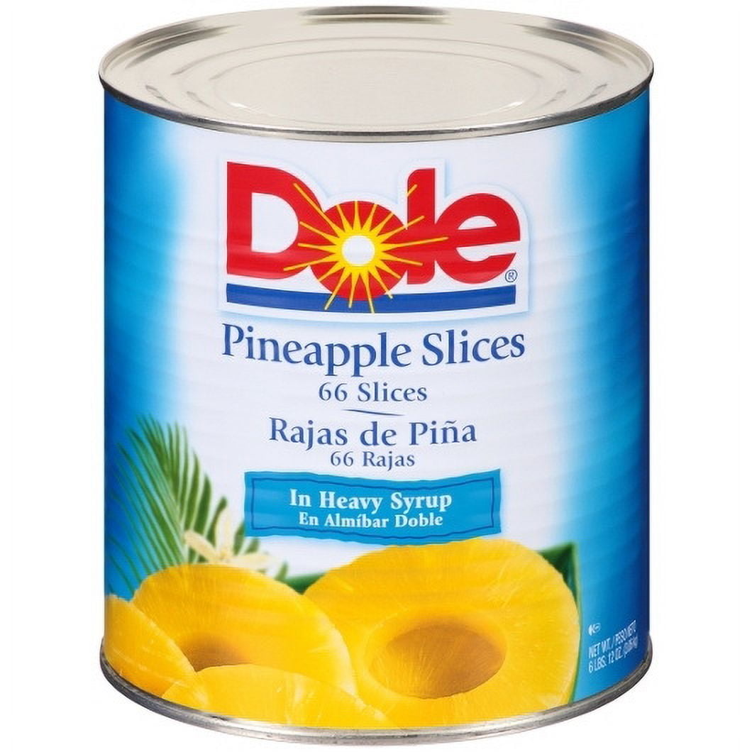 Dole Pineapple Slices in Heavy Syrup, 108 oz - Case of 6