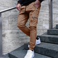 thumbnail image 3 of Pantalones Cargo informales para hombre, ropa de calle de Hip Hop, Joggers a la moda, pantalones de chándal con múltiples bolsillos, 2023, 3 of 5