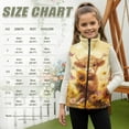 thumbnail image 7 of Uorisanigo Toddler Girls Boys Winter Fleece Vest Baby Highland Cow Sunflower Puffy Sleeveless Jacket with Pockets, Lightweight Full Zipper Outerwear Waistcoat for Fall Winter Layering, 7 of 7