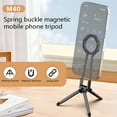 thumbnail image 3 of Magnetic Phone Tripod Stand for iPhone - Aluminium Maglock Smartphone Mini Tripod Pocket Cell Phone Stand Strong Magnet Quick Mount Compatible with iPhone 17 16 15 14 13 12 Series，Silvery, 3 of 7