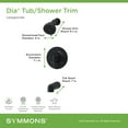 thumbnail image 5 of Symmons S3592BBBZ15TRM Dia Hydromersion Tub And Shower Trim Package - Bronze, 5 of 7