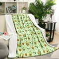 thumbnail image 4 of Soft Avocado Blanket for Kids Couch Room Kawaii Flannel Throw Blanket Decor for Girls, 4 of 6