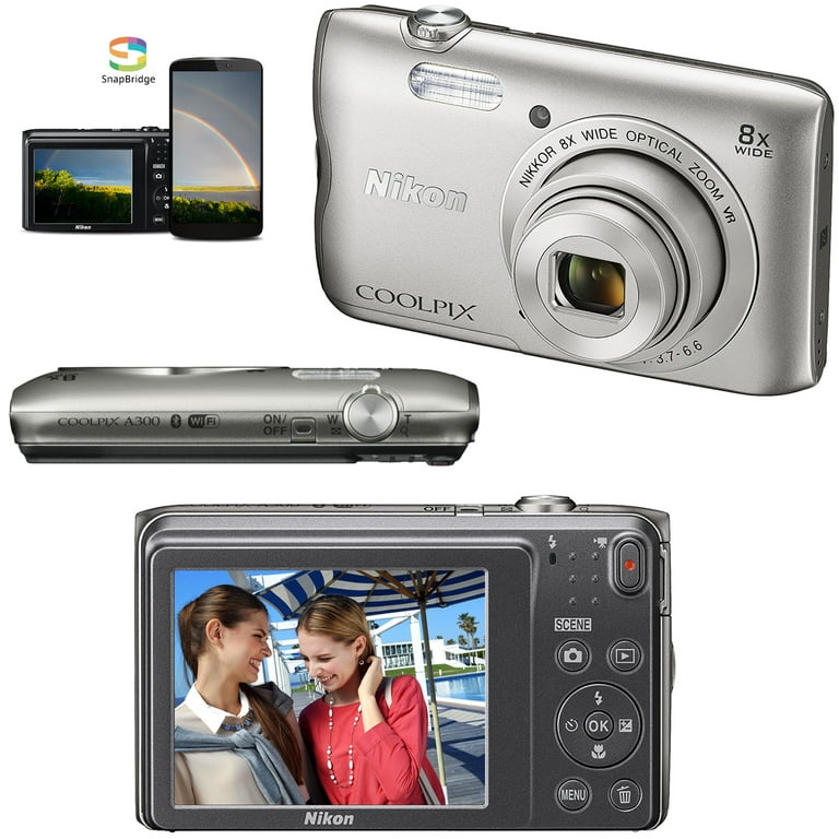 Nikon COOLPIX A300 20.1MP Digital Camera with 8x Zoom Lens & Built