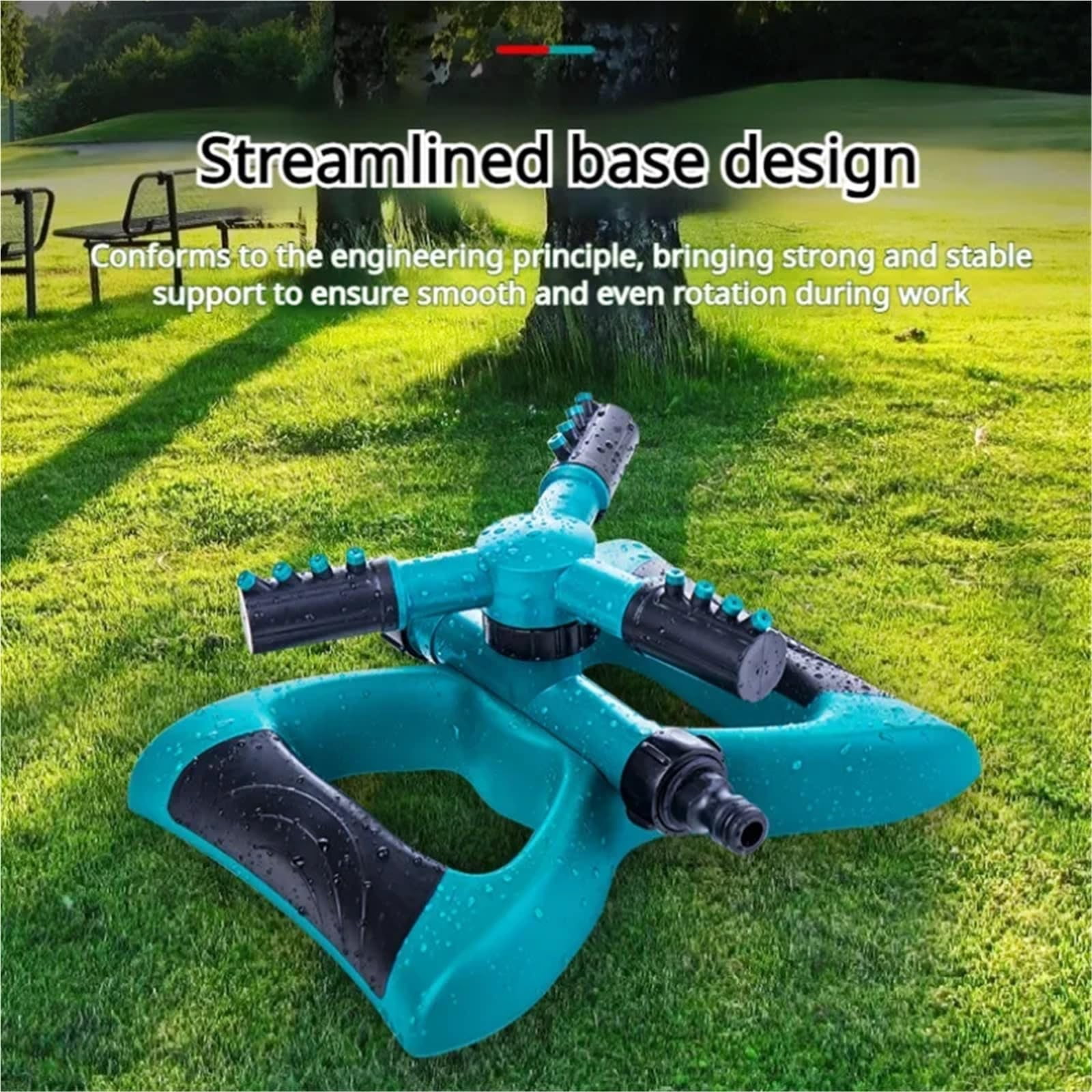 Sprinkler for Yard, Rotating Garden Sprinkler for Large Area Coverage, Lawn and Yard Sprinklers (Green)