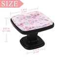 thumbnail image 3 of 4 Pcs Square Cabinet Handle Cupboard Knob Drawer Pulls Handle Jellyfish Drawer Knobs with Screws Furniture Decoration, 3 of 5