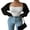 Noir, variante sur xiaxaixu Cardigan Court à devant Ouvert pour Femme, Manches Longues, Couleur Unie, Boléro en Tricot Côtelé, Chandail, Hauts