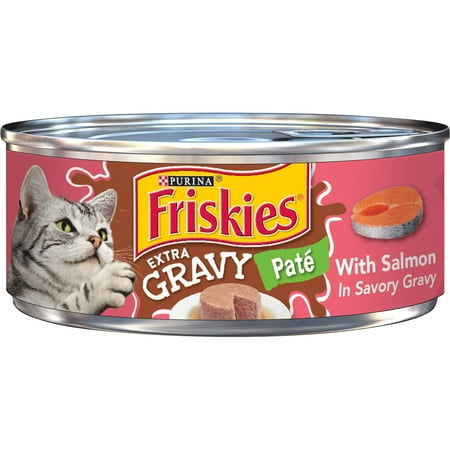UPC: 0050000168750 | Purina Friskies Extra Gravy Pate Wet Cat Food Salmon in Gravy 5.5 oz Cans (24 Pack)
