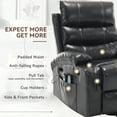 thumbnail image 4 of Muumblus Power Lift Recliner Chair with Heat and Massage Electric lift Chairs for Elderly, Black, 4 of 7