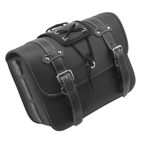 Black PU Leather Side Saddlebag Tool Bag For Honda VTX 1800 N VTX1800C VTX1300C