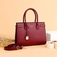 thumbnail image 2 of Bolso de mano de cuero genuino para mujer, bandolera con asa superior, informal, de lujo, novedad de 2024, 2 of 6