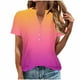 thumbnail image 1 of Camisetas de Verano para Mujeres Casual Camiseta con Cuello en V Botón Arriba Suelto, Camisetas de Mujer Casual para Primavera Verano, 1 of 5