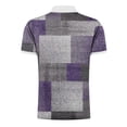 thumbnail image 4 of KBODIU Fashion Men's Henley Shirts Casual Stripe Print Zipper Tees Summer Short Sleeve T Shirts, 4 of 5