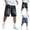 Style6-Black mens shorts, variant on Mceream Jean Shorts Men Stretch Elastic Waist Drawsting Denim Shorts Y2K Comfy Casual Vintage Streetwear Summer with Pockets Loose Fit Wide Leg Shorts Black L