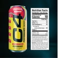 thumbnail image 2 of C4 Performance Energy Drink, Cosmic Rainbow, 12oz, 4 Pack Cans, 2 of 10