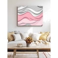thumbnail image 4 of Pink Gray Ombre Wall Art for Living Room,Canvas Picture Wall Decor for Bathroom Bedroom,Modern Abstract Moire Art Geometric Painting Artwork for Office Kitchen Hallway Dining Room Home Decor 24"x32", 4 of 8
