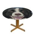 thumbnail image 3 of JEUXUS  Border Collie Dog Round Tablecloths Table Covers with Elastic Polyester Fitted Tablecloth Circular Table Cover for Indoor Outdoor Party Picnic Fit Table, 3 of 7