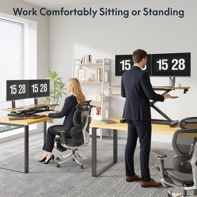 FitStand 36" Standing Desk Converter with Keyboard Tray photo 7