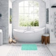 thumbnail image 2 of Tapis de Bain en Mousse Mémoire Tapis 3D Galet Bleu Aqua 32"L x 20"W, 2 of 6