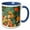 Blue/White, variant on 3drose, Usa, Washington, Riverside Sp, Western Serviceberry Leaves on Lichen, 11oz Magic Transforming Mug