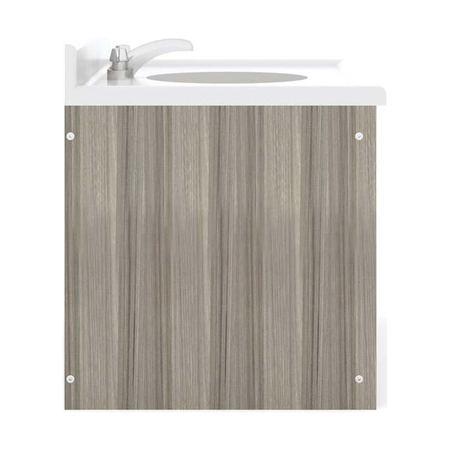 Tot Mate Floor Vanity for Kids Bathroom Sink, Chrome Faucet, Child Height 24", Single Bowl (Gray)
