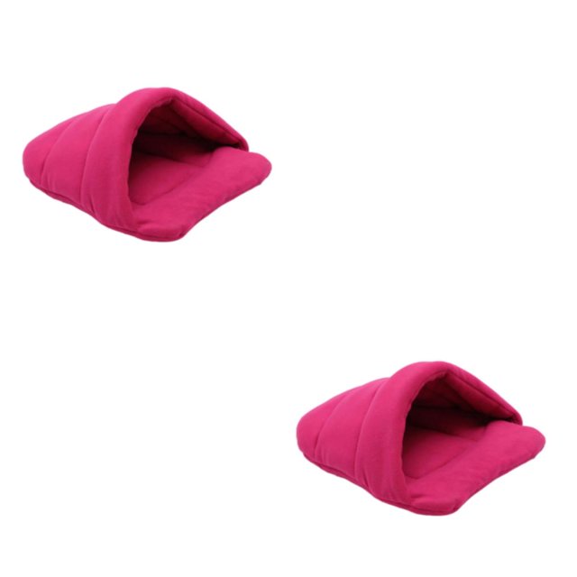 Transemion Lit pour Chien Doux et Confortable Adapté à Toutes les Races Universel Facile à Nettoyer rose Rouge TP, 2Set