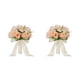 thumbnail image 1 of Ramo de flores artificiales Billuyoard hecho a mano de seda naranja rosa 2Conjunto, 1 of 6