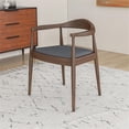 thumbnail image 2 of Ashcroft Mid-Century Modern Fabric Dining Chair, Gray (Set of 1), 2 of 4