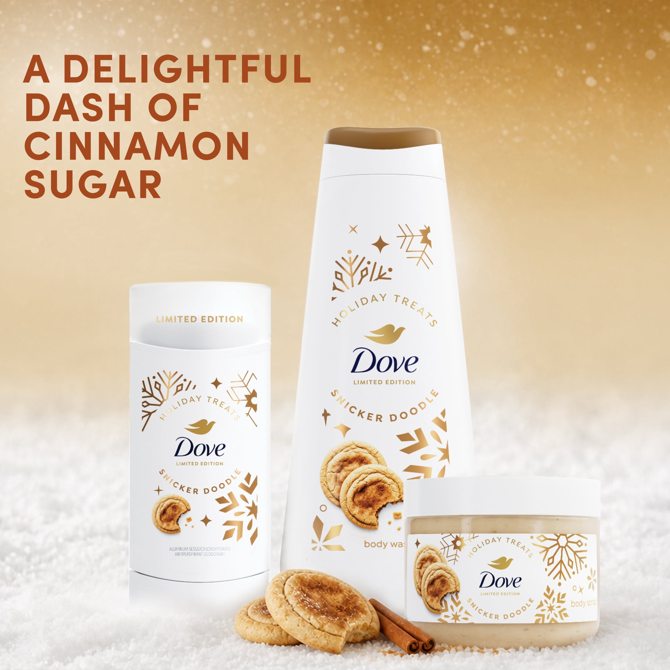Dove Limited Edition Snickerdoodle Delight Gift Set For women, 3 Pack