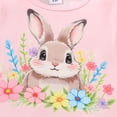 thumbnail image 4 of Yindaity Easter Dresses for Toddler Girls Toddler Baby Girls Outfits Birthday Girl Embroidery Letter Sweatshirt Tops+Rainbow Tutu Skirt Fall Clothes(Pink,5-6 Years), 4 of 7