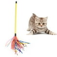 thumbnail image 3 of Walbest Cat Feather Wands, Cat Wands with Bell Sucker Interactive Cat Teaser Wands Stick for Cat and Kitten, Yellow, 3 of 6