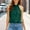 Dark Green, variant on Women's Sleeveless T Shirts Crew Neck Slim Fit Dressy Tops Solid Color 2025 Casual Fall Summer Blouses