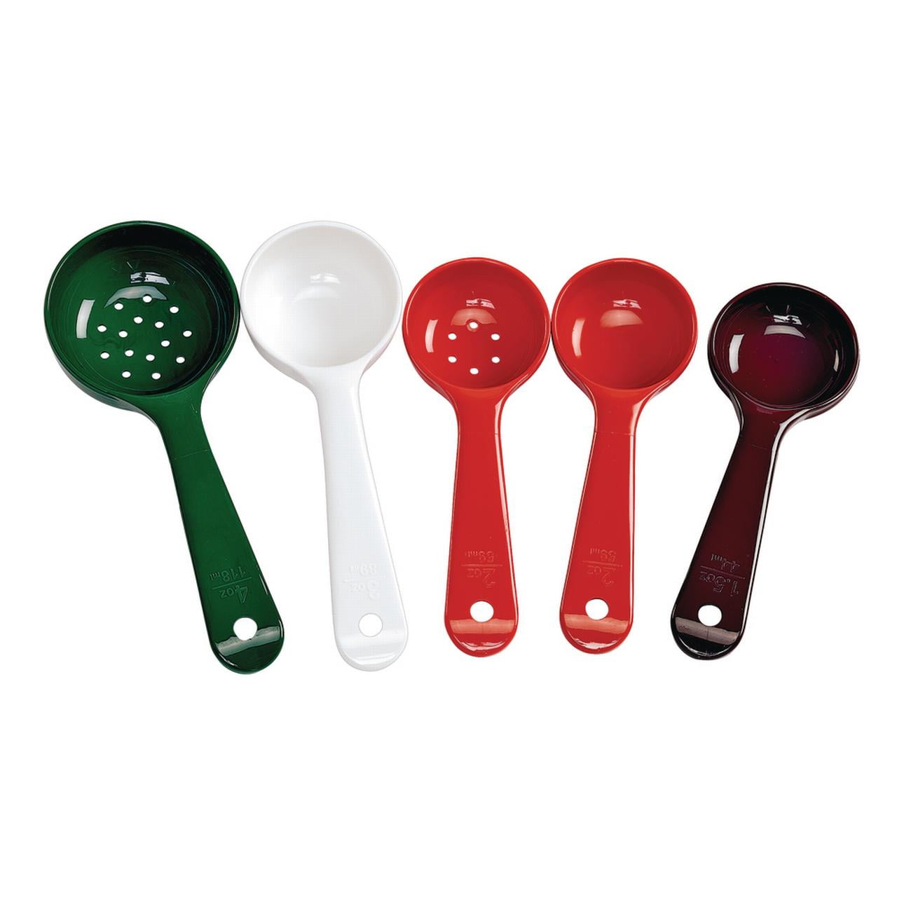 Various pack size Polycarbonate Deli Counter Salad/Serving Spoons Black/Red 