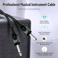 thumbnail image 4 of EASTROCK 20-Feet Guitar Cable, 1/4" TS Instrument Cable with Anti-Kink Design, Dual Straight Connectors for Electric Guitar, Bass, Keyboard, Amp (Black), 4 of 6