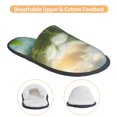 thumbnail image 3 of Fotbe Lake Forest Dinosaur Pattern Women's Fuzzy Slippers Plush Slippers Fluffy Winter House Shoes Indoor and Outdoor-Large, 3 of 8