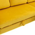 thumbnail image 5 of L-Shaped Sectional Sofa,Reversible Sleeper Sofa with Pull Out Bed and Storage Chaise,Upholstered Fabric Sectional Sofa with Side Pockets,Pull Out Sofa Couch for Living Room Bedroom Office,Mustard, 5 of 26