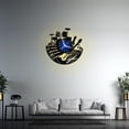 thumbnail image 4 of Guitar 2 12 Inch Vinyl Record Wall Clock - Silent, Creative, and Unique Clock for Living Room, Entryway, or Bedroom Decor - Perfect Gift Idea(12 inchs B with LED), 4 of 7