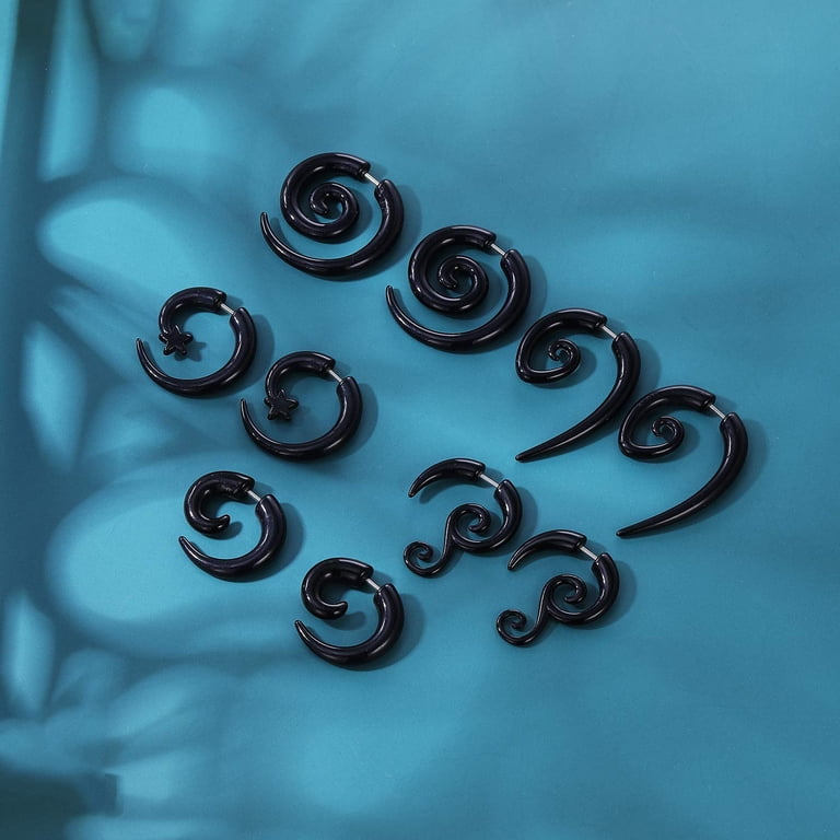 1 X Fake Ear Stretcher Plug Human Skull Gothic Expander Taper Plug