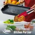 thumbnail image 2 of Kaluns Red 8-Piece Turner's and Seamless Spatula set plus Bonus 12" Tong Heat resistant 600F Best Flexible Rubber Silicone Spatula Turner set Best Kitchen accessories for Cooking and Baking, 2 of 9
