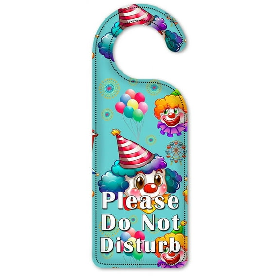 Do Not Disturb Door Knob Hanger Sign - Clowns