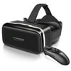 VR Headset, 3D Glasses Virtual Reality Headset , VR Goggles for TV, Movies & Video Games Compatible Ios, Android &Support 4.5-6.0 inch with Remote Control