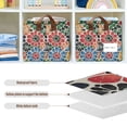 thumbnail image 4 of Yayeee Foldable Storage Basket for Shelves with Handles Set of 2 Waterproof Cloth Bins, Dark Floral, 4 of 7