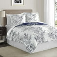 thumbnail image 3 of VCNY Home Leaf 8-Piece Navy/White Branch Reversible Bed in a Bag, Queen, 3 of 10