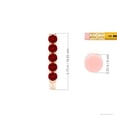 thumbnail image 2 of ANGARA Lab Grown 1.5 Ct Round Ruby J-Hoop Earrings for Women in 14K Rose Gold (Size-3mm) | July Birthstone, Birthday, Anniversary, Jewelry Gift for Women | Lab-Grown Ruby Earrings, 2 of 6