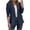 Navy 2, variant on Ofreoo Women's Fashion Solid Button Suit Coat Long Sleeve Hatless Casual Coat/Jacket Tops Fleece Jacket Women