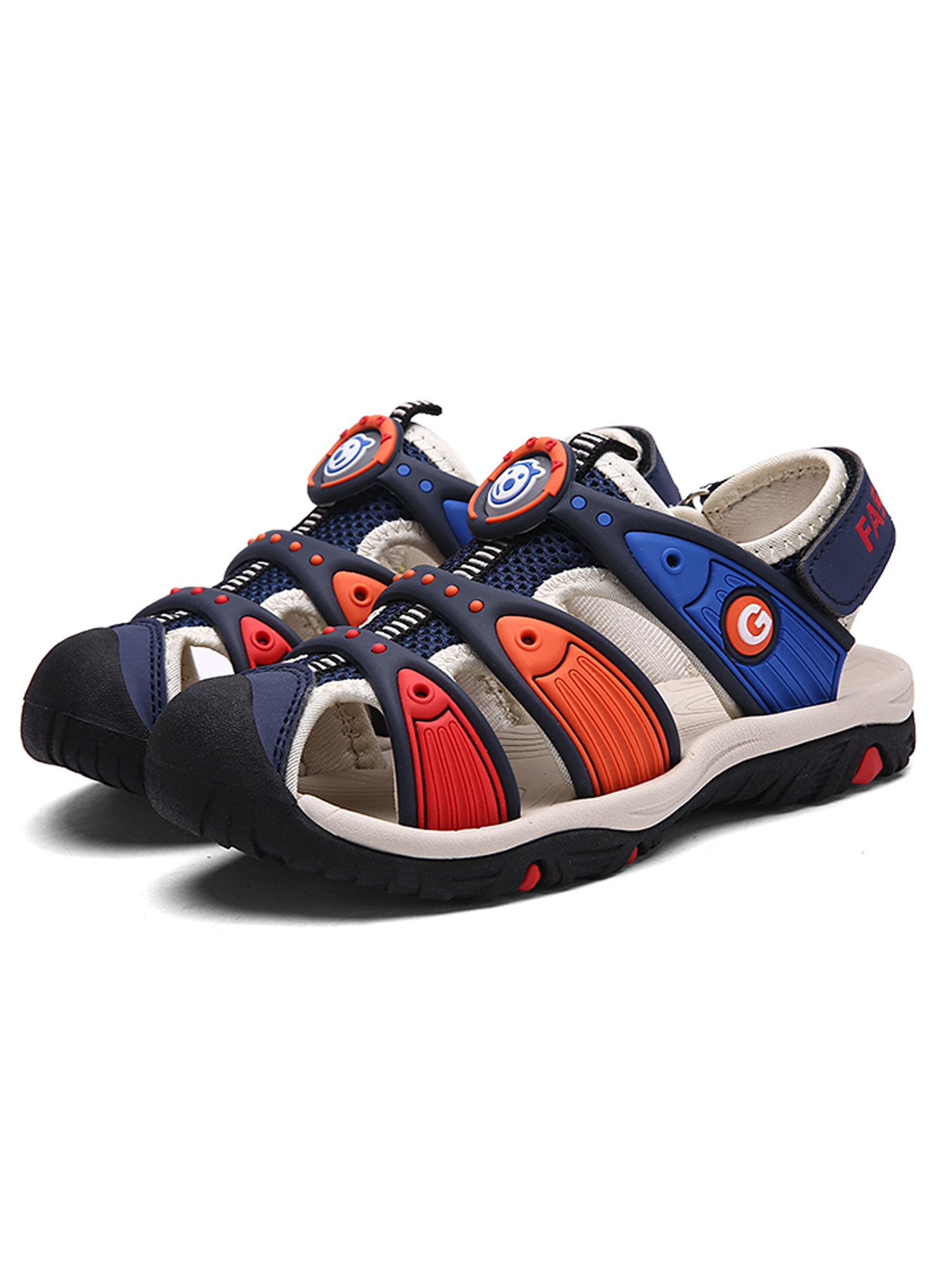 Toddler/Little Kid/Big Kid DADAWEN Summer Beach Outdoor Closed-Toe Sandals for Boys and Girls