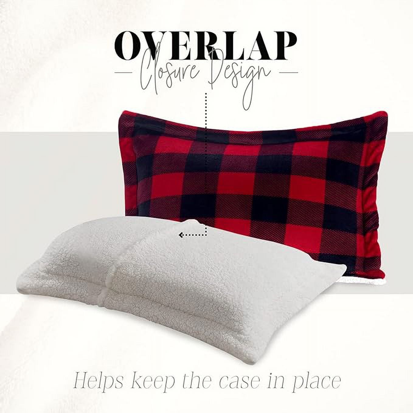 Elegant Comfort Reversible Checkered Queen Comforter Set Burgundy/Black