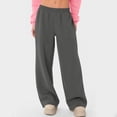 thumbnail image 2 of Wide Leg Sweatpants Women Low Rise Fleece Sweat Pants Elastic Waist Baggy Jogger Pants With Pockets Athletic Comfy, 2 of 8
