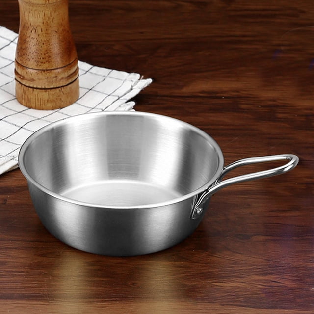 Tazón Macarena de Acero Inoxidable para Vinos Coreanos con Mango Pequeño