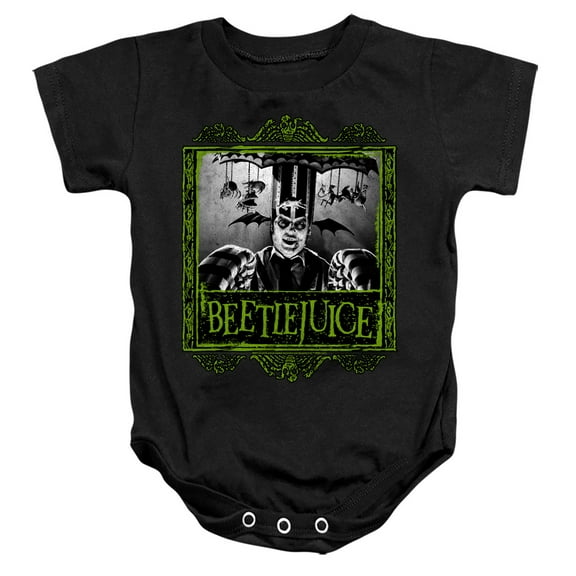 Beetlejuice Carousel Beetlejuice Unisex Infant Snap Suit for Baby (6 Months) Black