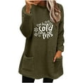 thumbnail image 1 of Birdeem Blouse à Manches Longues pour Femmes, Col Rond, d'Hiver, Ample, Imprimée, avec Poche, Chaude, 1 of 1